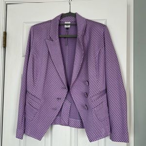 Cabi double breasted blazer. Size Medium, purple patterned